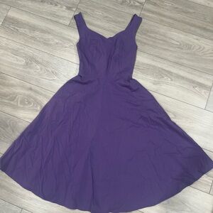 Collectif Purple Mainline Ridly A-Line Swing Dress - UK 8/ SX